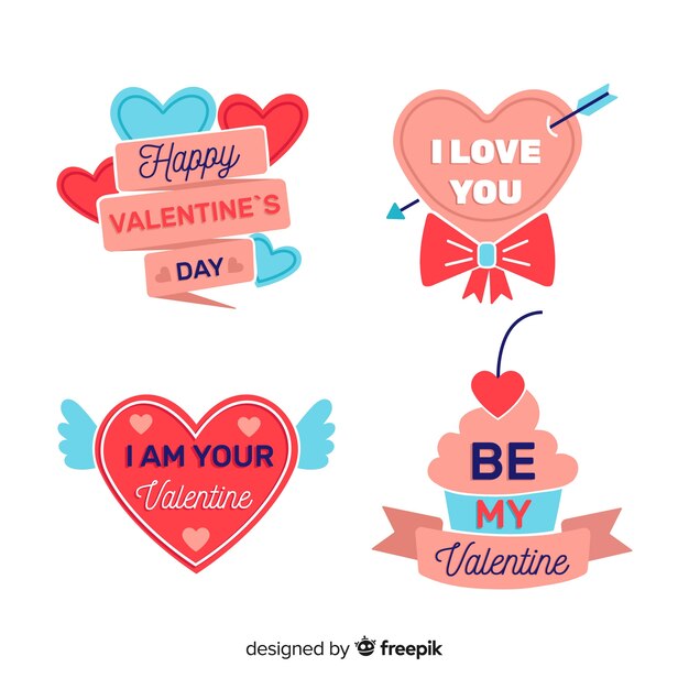 Collezione di etichette di San Valentino