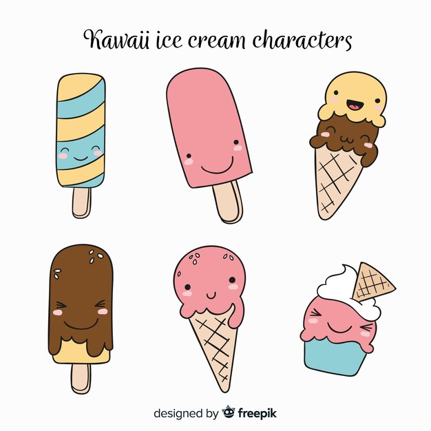 Collezione di gelato Kawaii