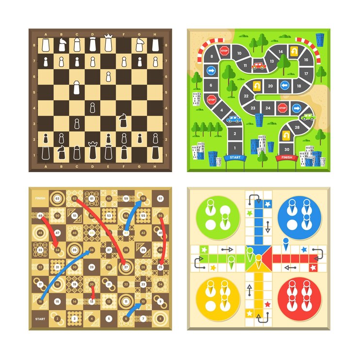 Vettore gratuito collezione di giochi da tavolo