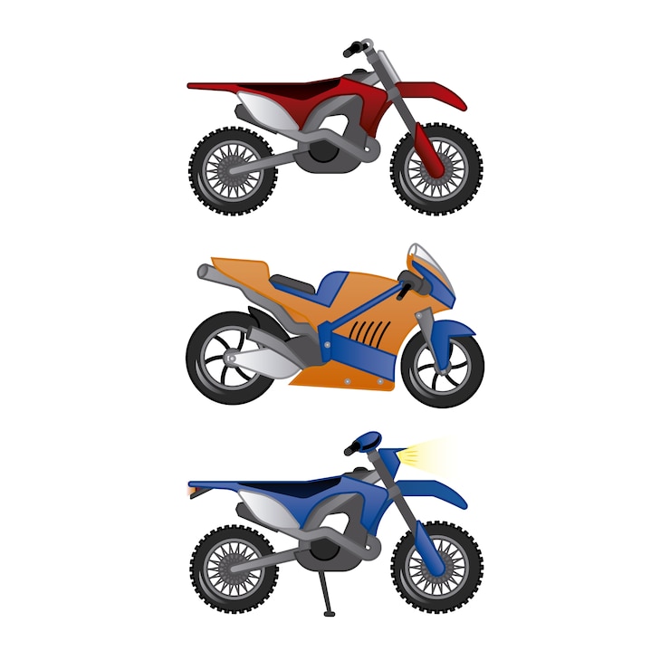 Vettore gratuito collezione di illustrazioni moto
