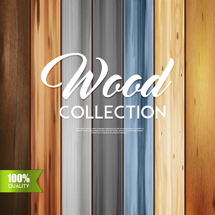 Vettore gratuito collezione di legno ornamentale