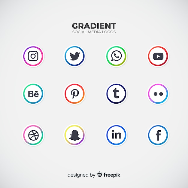 Collezione di logo dei social media