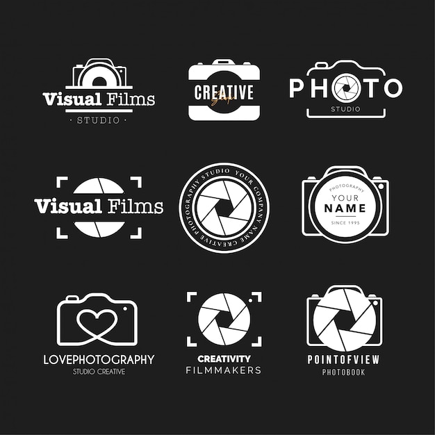 Collezione di logo di fotografia