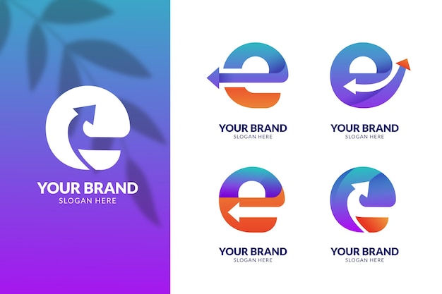 Collezione di logo e gradiente colorato
