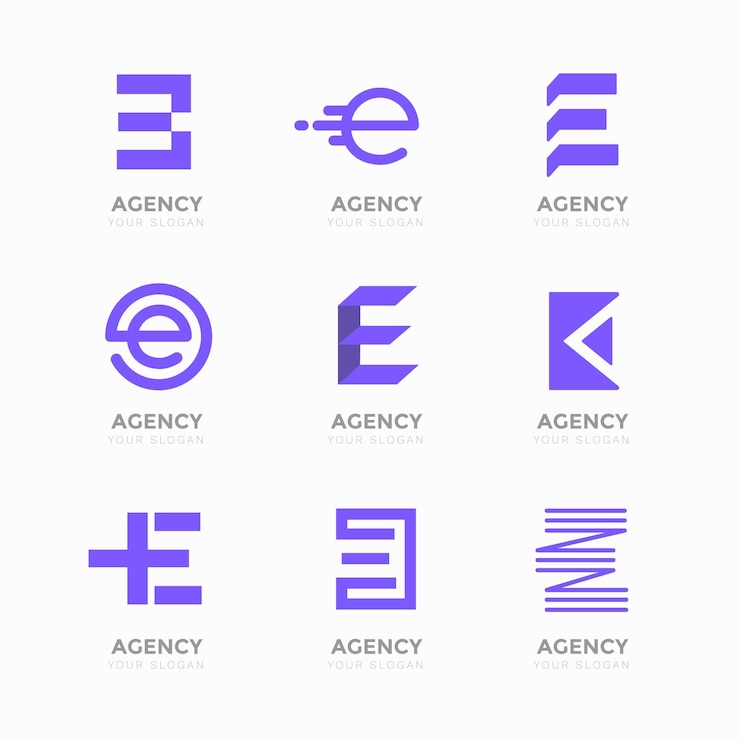 Vettore gratuito collezione di logo lettera e alfabetica