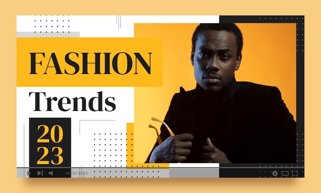 Collezione di moda e miniatura di YouTube di stile