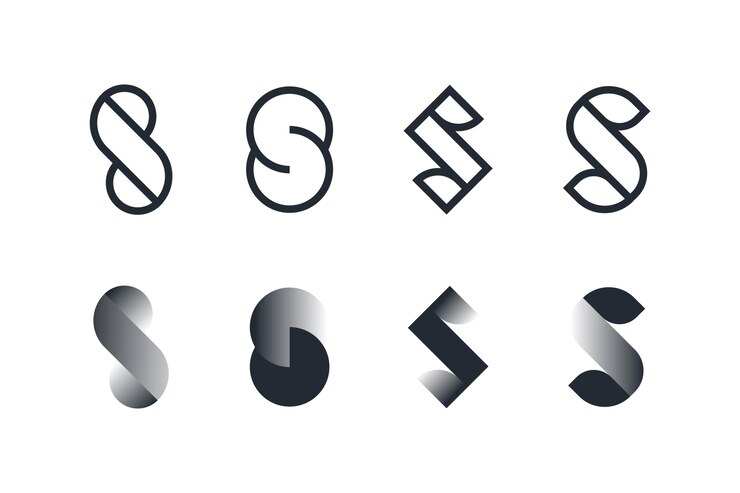Vettore gratuito collezione di modelli di logo design piatto d