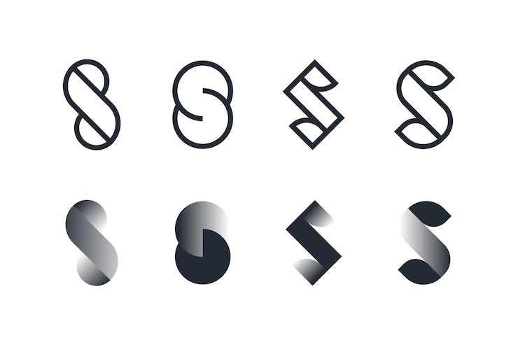 Vettore gratuito collezione di modelli di logo design piatto