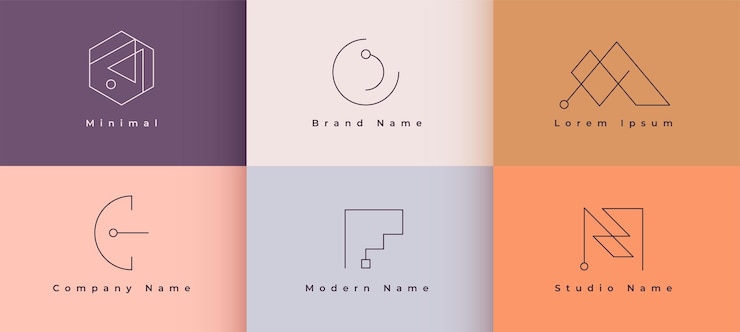 Vettore gratuito collezione di modelli di logo di emblemi puliti