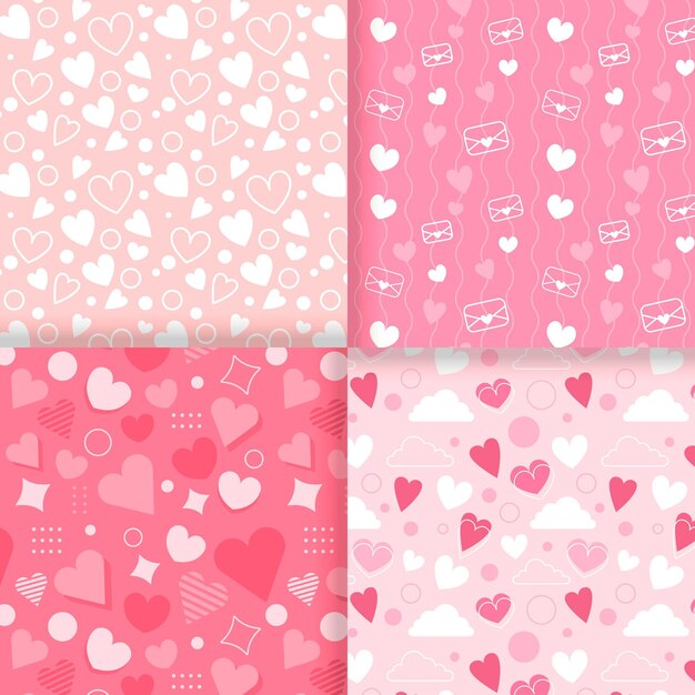 Collezione di modelli di San Valentino design piatto
