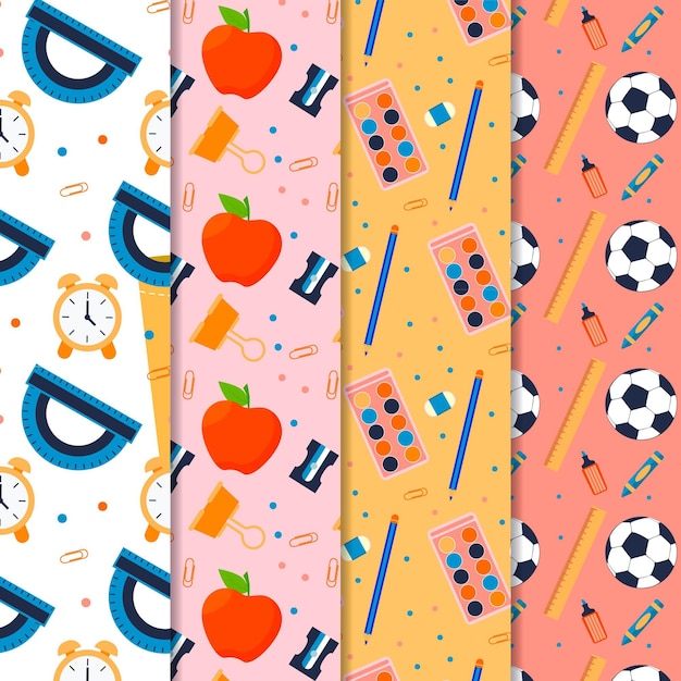 Collezione di modelli flat back to school Flat