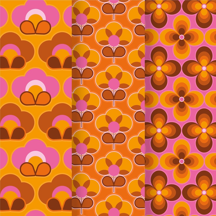 Vettore gratuito collezione di motivi geometrici colorati colorati