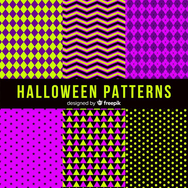 Collezione di motivi geometrici di halloween