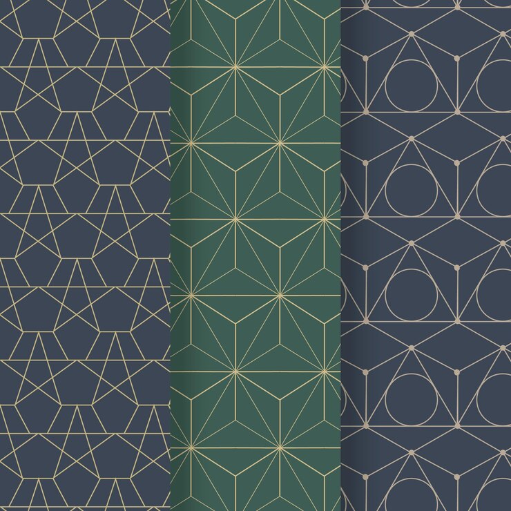 Vettore gratuito collezione di motivi geometrici minimal