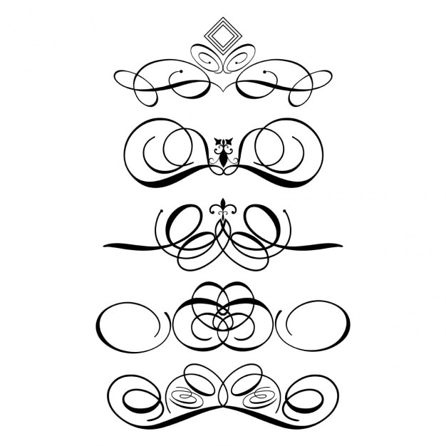 Vettore gratuito collezione di ornamenti decorativi