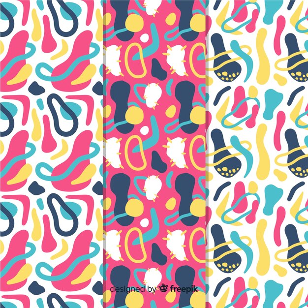 Collezione di pattern astratti disegnati a mano