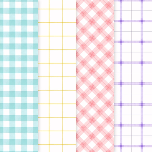 Collezione di pattern di percalle pastello