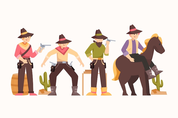Vettore gratuito collezione di personaggi gaucho dal design piatto