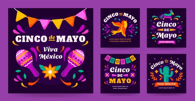 Collezione di post su Instagram di Flat cinco de mayo