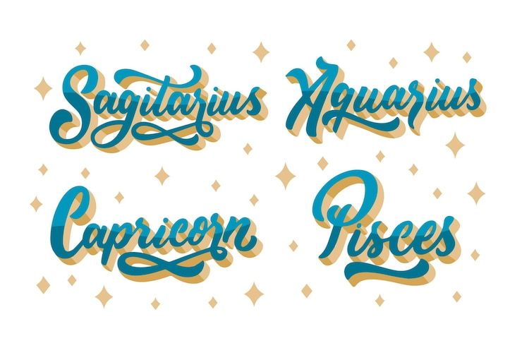 Vettore gratuito collezione di segni zodiacali disegnati a mano