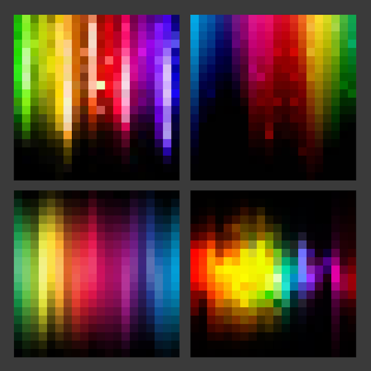 Vettore gratuito collezione di sfondo multicolore mosaico
