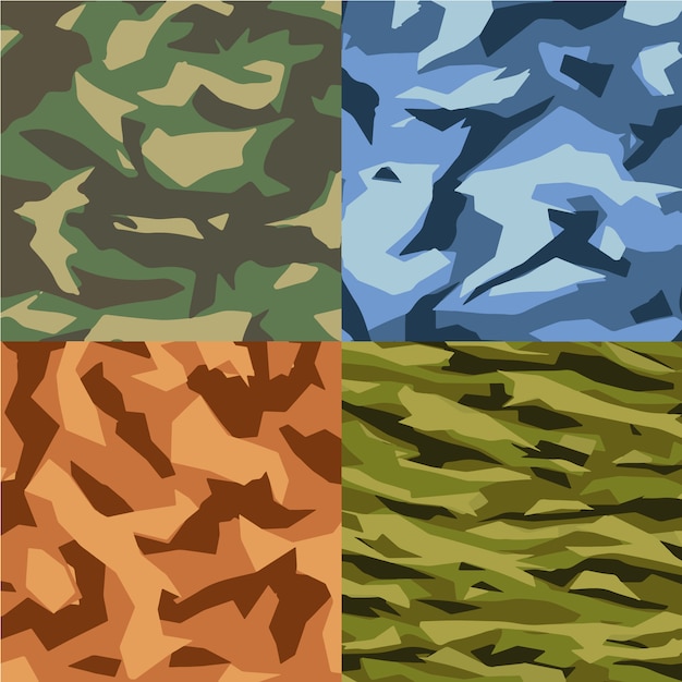 Collezione di sfondo pattern di camouflage