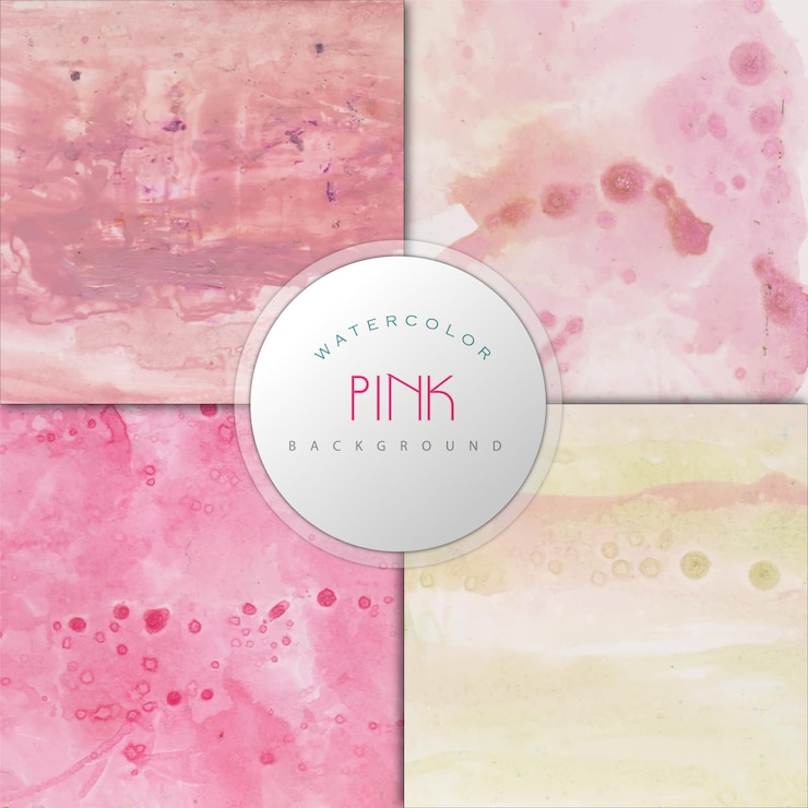 Vettore gratuito collezione di sfondo rosa acquerello