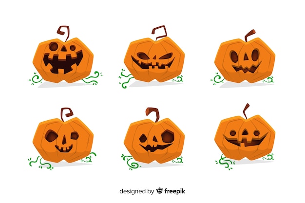 Collezione di zucca di halloween disegnata a mano