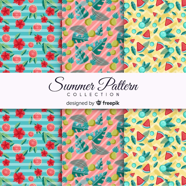 Collezione flat summer pattern