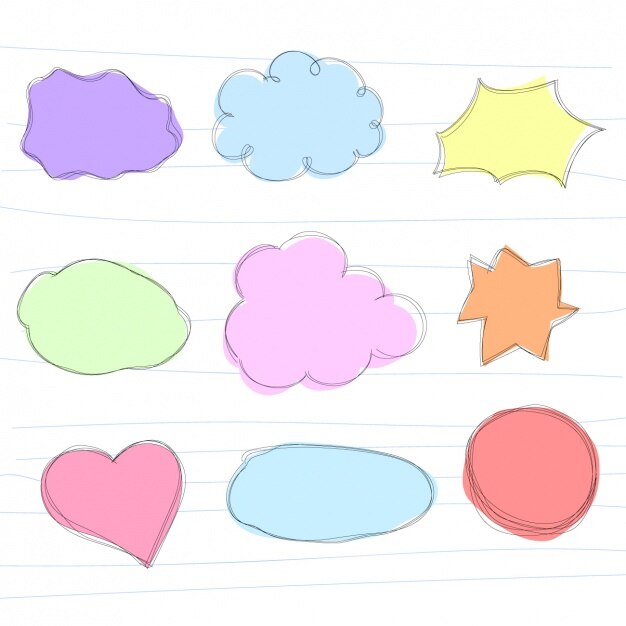 collezione forme disegnate a mano