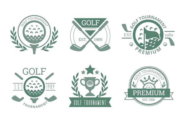 Collezione logo golf vintage
