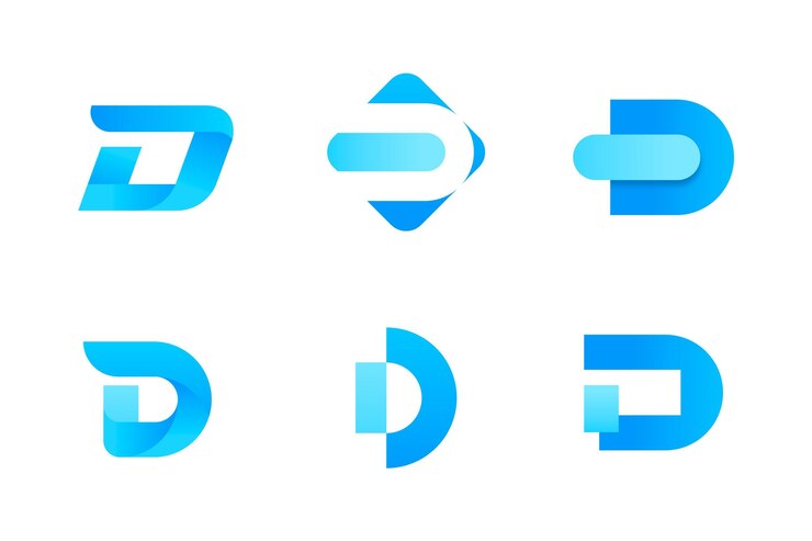 Vettore gratuito collezione logo gradiente d