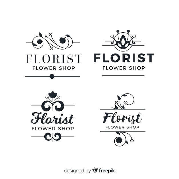 Collezione logo per fioraio matrimonio