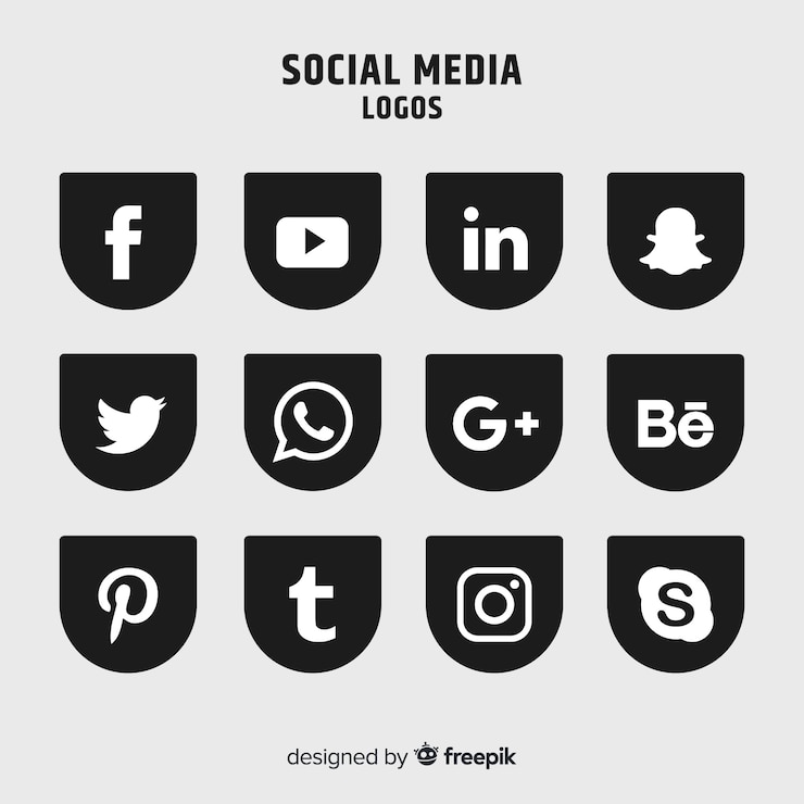 Vettore gratuito collezione logo social media