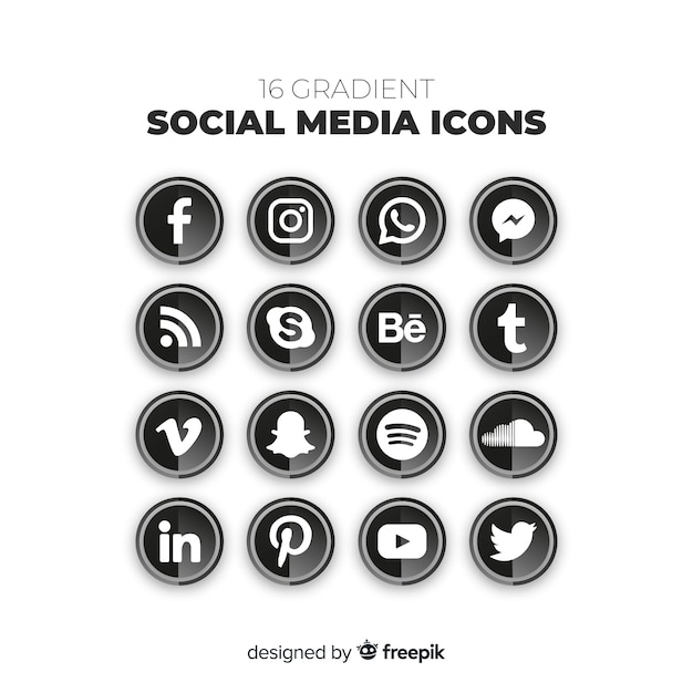 Collezione logo social media