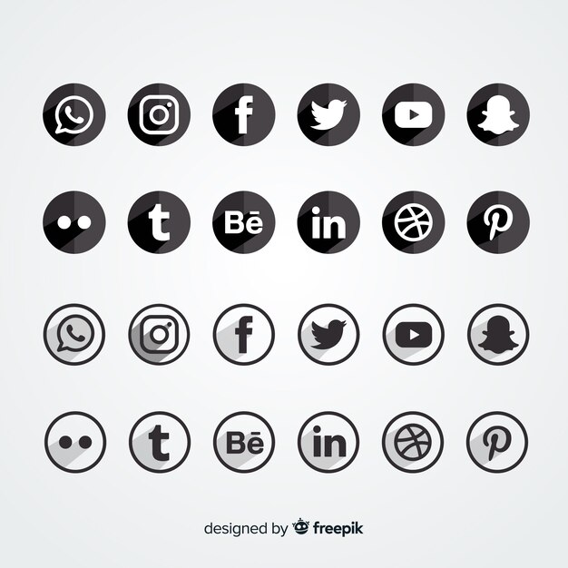 Collezione logo social media