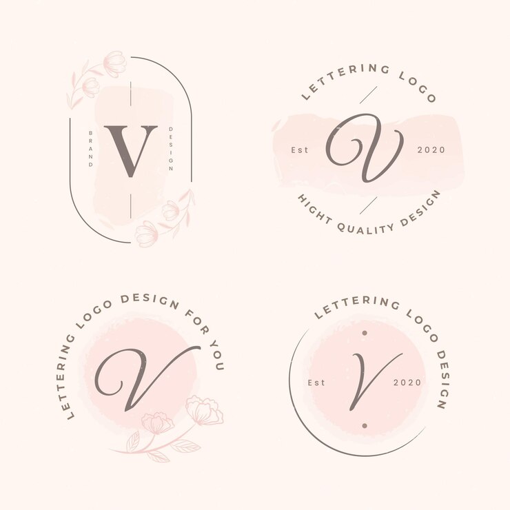 Vettore gratuito collezione logo v