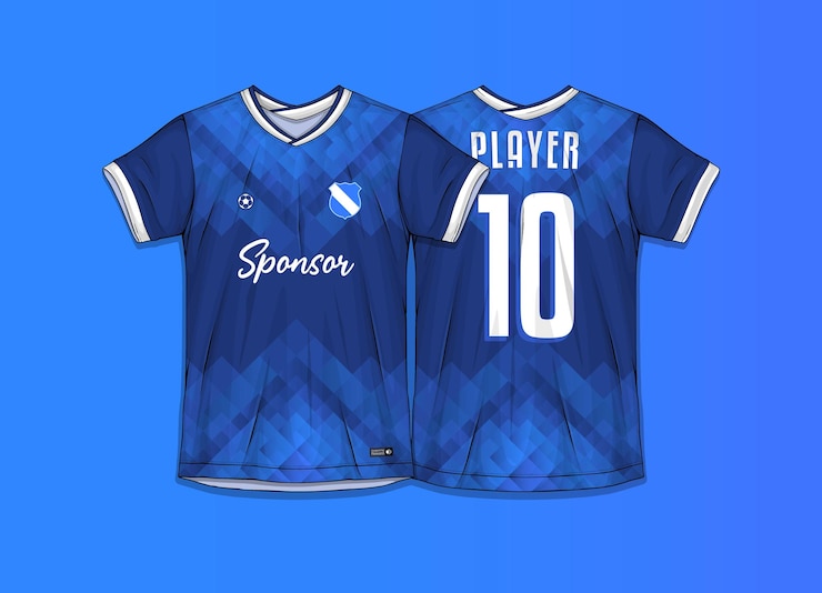 Vettore gratuito collezione maglie sportive - kit calcio per sublimazione