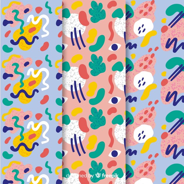 Collezione modello disegnato a mano astratto