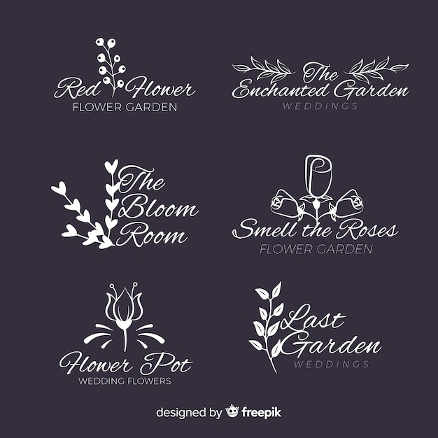 Collezione modello logo fiorista matrimonio