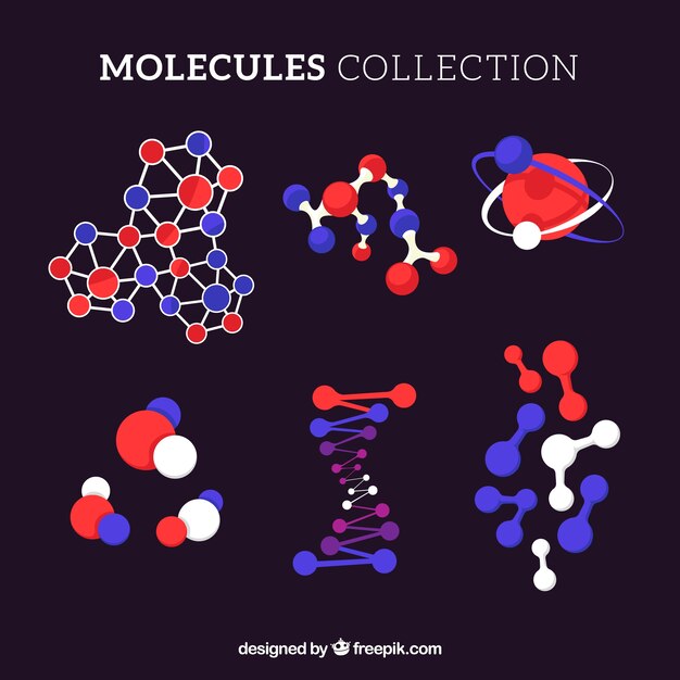 Collezione originale di molecole piatte
