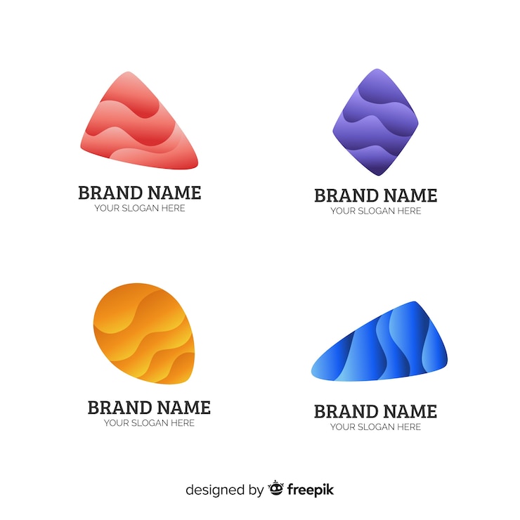 Vettore gratuito collezione piatta logo astratto