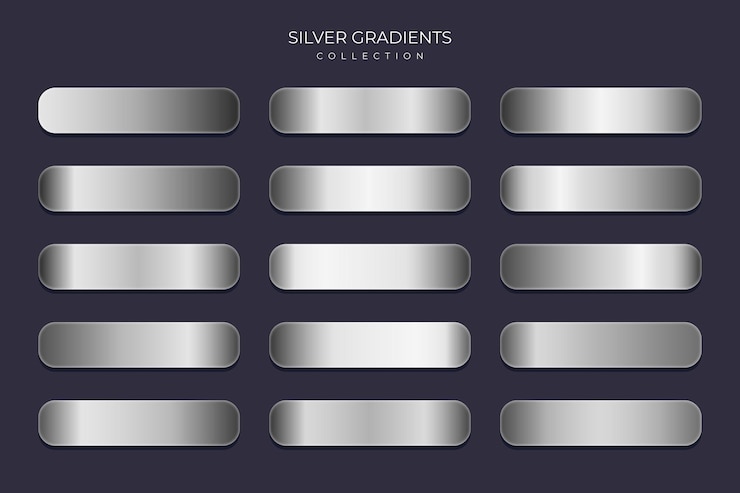 Vettore gratuito collezione silver gradient