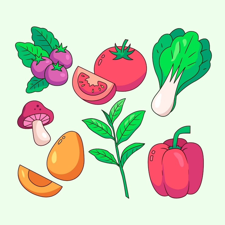 Vettore gratuito collezione superfood