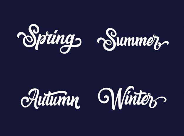 Collezione tipografica Seasons