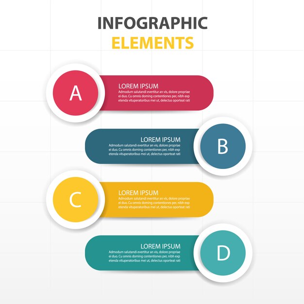 colorato astratto cerchio modello di business infografica