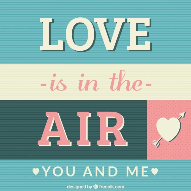 Vettore gratuito colorato carta di amore e d'epoca