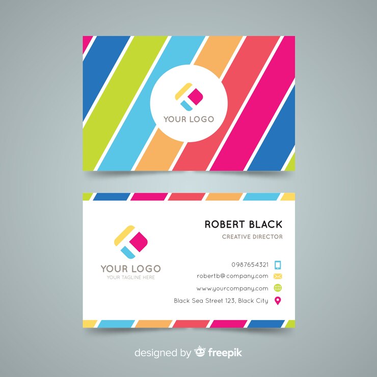 Vettore gratuito colorato di business modello di scheda