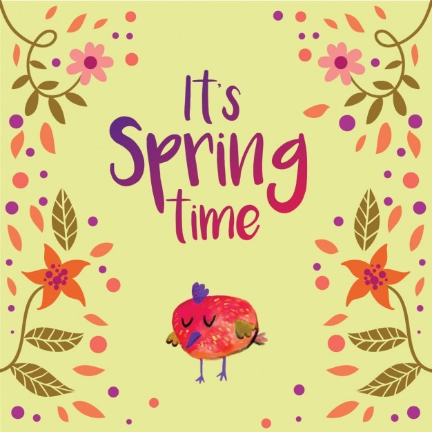 Vettore gratuito colorato sfondo di primavera