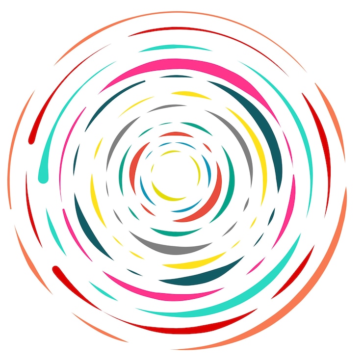 Vettore gratuito colorato vettore di cerchio di doodle